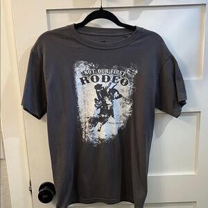 Gray Graphic First Rodeo Vintage Tee
